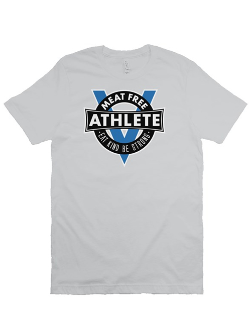 Meat-Free-Athlete-Logo-T-Shirt-Silver